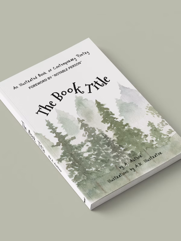 An image of the front cover of an Illustrated Book of Poetry - a Wilsonian Press book layout template.