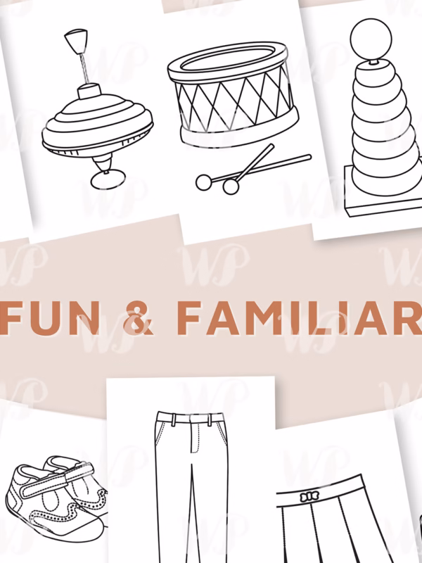 An image showing a selection of the high-quality illustrations included with the template.