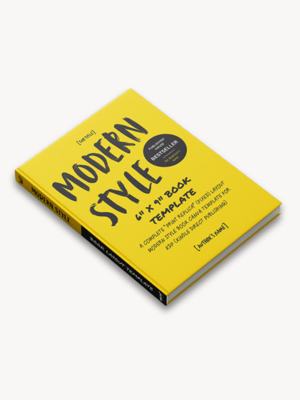 Image of the example cover for the Modern Style Book Template from Wilsonian Press.