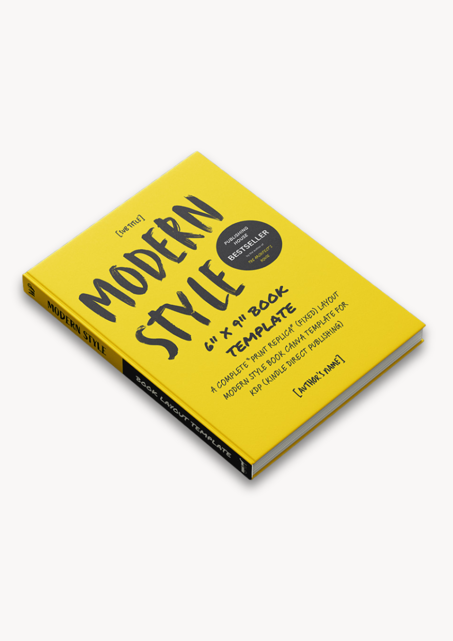 Image of the example cover for the Modern Style Book Template from Wilsonian Press.